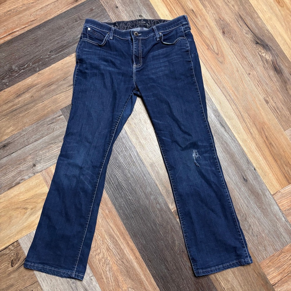 Wrangler Ultimate Riding Q-Baby Jeans Womens 13/14x30 Dark Wash Bootcut WRQ25ST